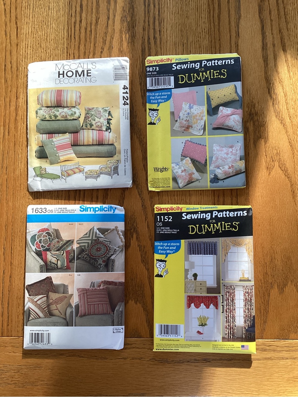 Simplicity & McCalls home decor Sewing Patterns